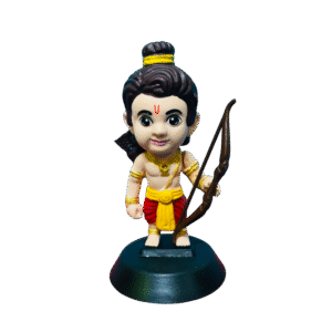 Cute Bal Ram Miniature Statue (Red Dhoti, Bow Pose)