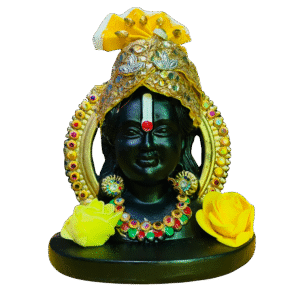 Ram Lalla Bust Idol with Decorative Crown & Flowers