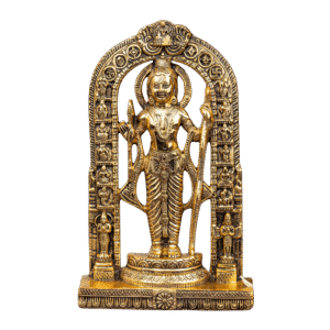 Golden Ram Idol with Temple Arch (Heavy Metal)