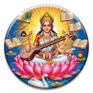Goddess Saraswati Magnet – Set of 5