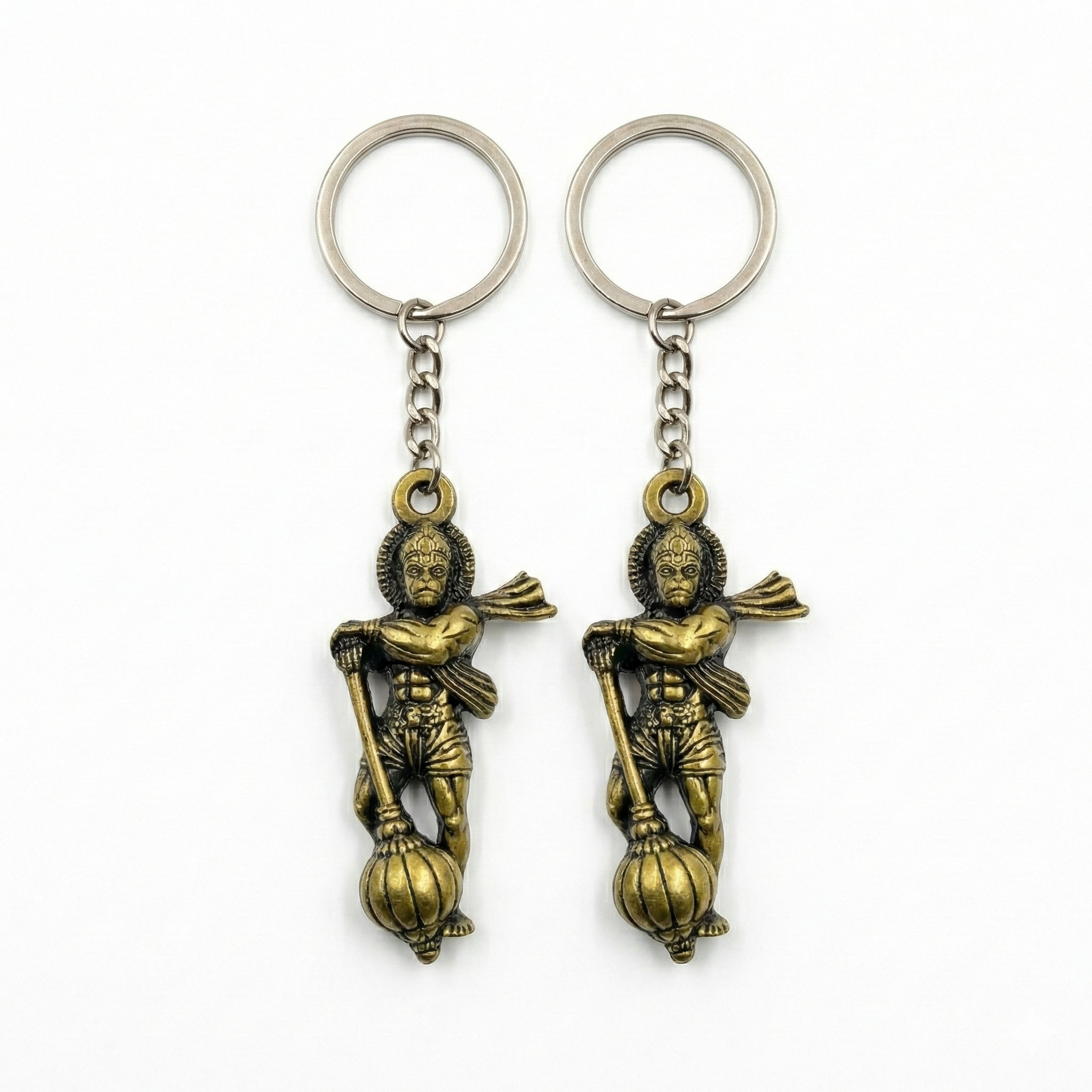 Hanuman Metal Keychain Pair