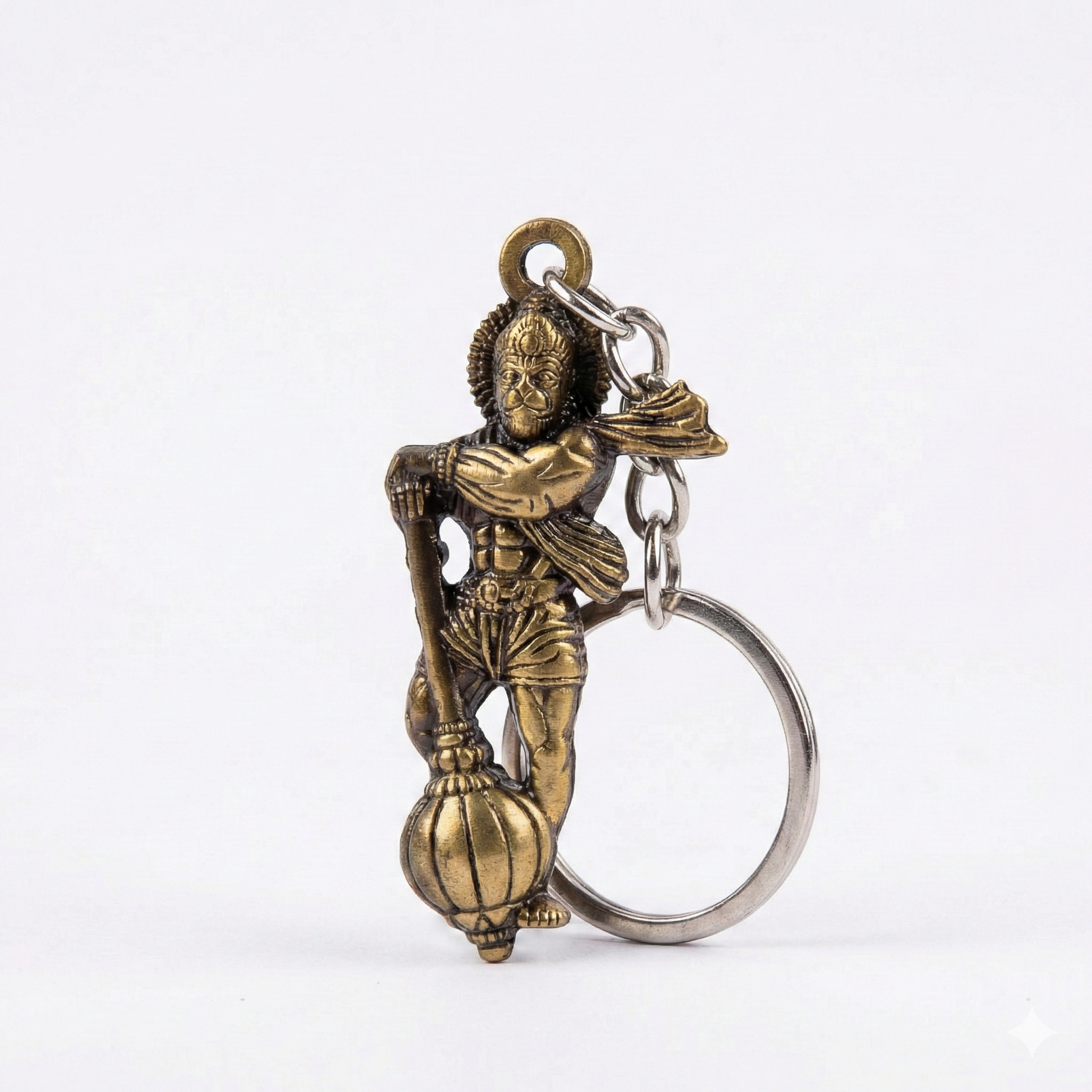 Hanuman Brass Keychain